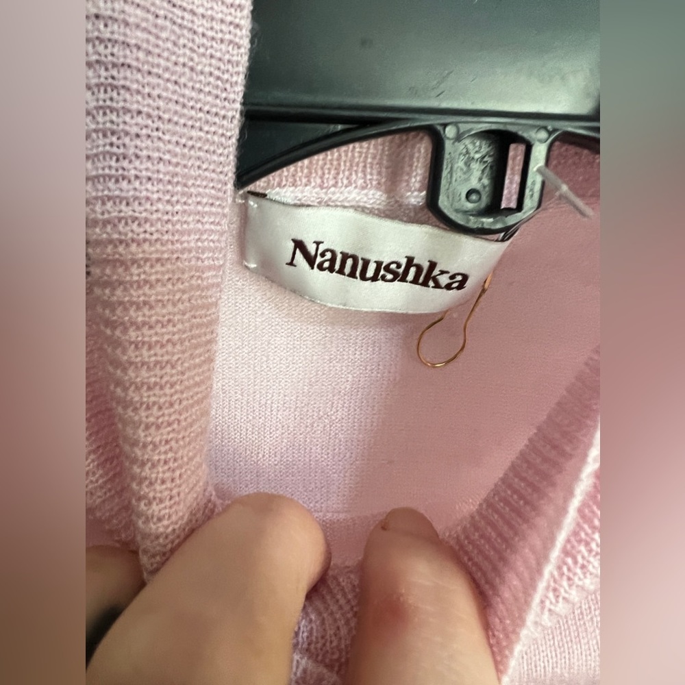 Nanushka Harri Rib-Knit Pink Sweater Size XS NWT - Picture 6 of 14